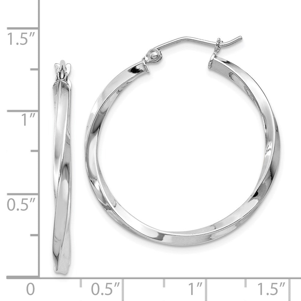 30 mm twisted hoop earrings measurement guide