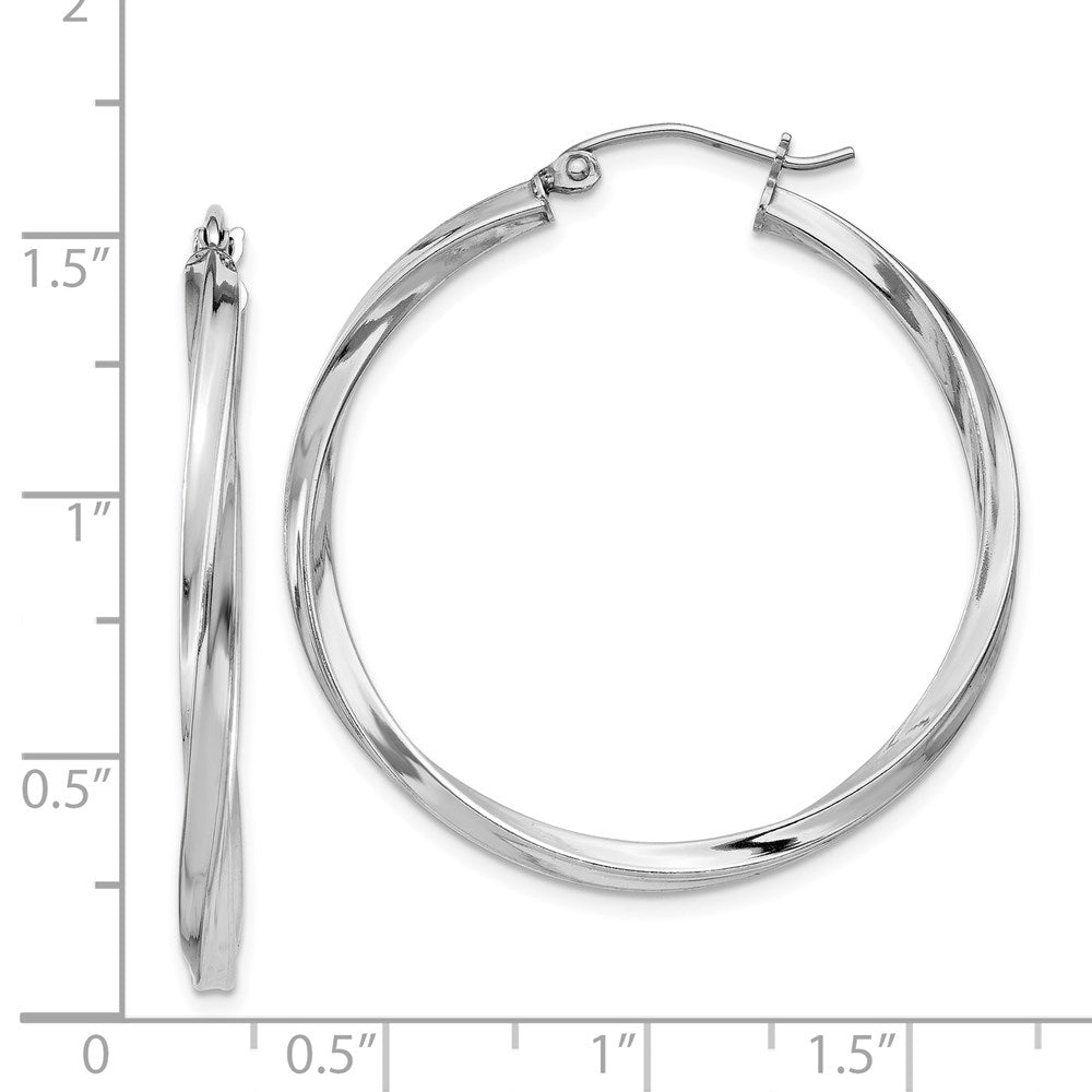 35 mm twisted hoop earrings measurement guide