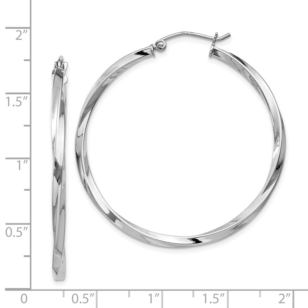 40 mm twisted hoop earrings measurement guide
