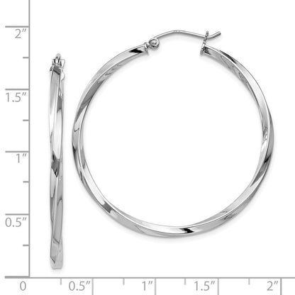 40 mm twisted hoop earrings measurement guide