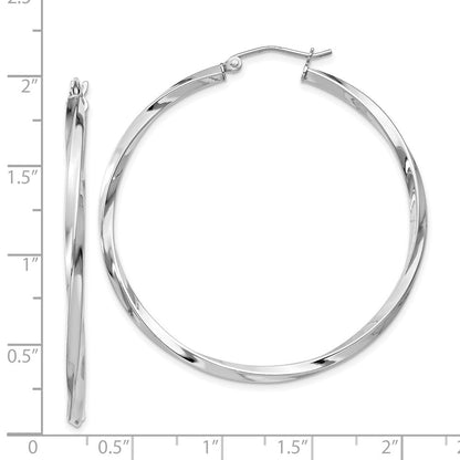 45 mm twisted hoop earrings measurement guide