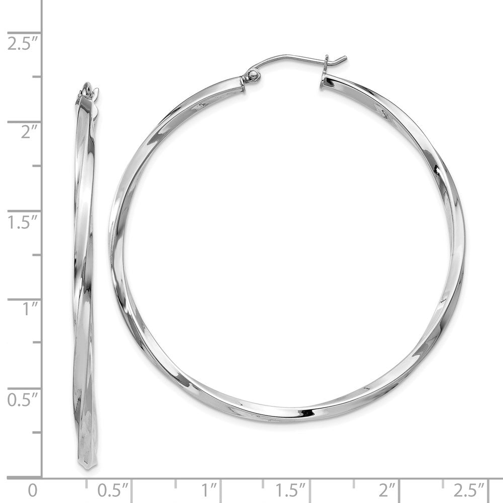 50 mm twisted hoop earrings measurement guide